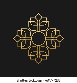 Floral ornament / border / frame / decoration line art illustration