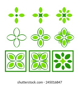 Floral Ornament. Can use for tile, logo, icon and seamles Pattern. Vector Illustration
