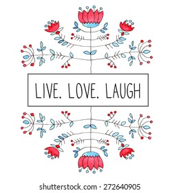 floral ornament composition vector