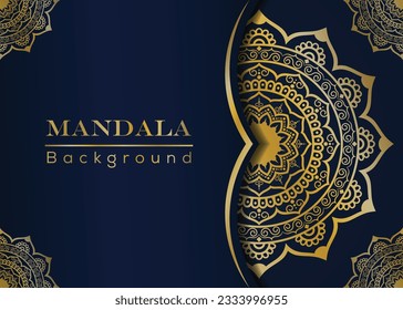 floral ornament Creative decorative mandala background. Golden color mandala. mandala for print, poster, cover, brochure, flyer, banner.