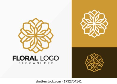 Floral Ornament Creative Logo Vector Design. Abstract emblem, designs concept, logos, logotype element for template.