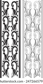 floral ornament  design border  vector