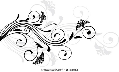 floral ornament - design element