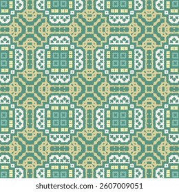 Floral ornament design. Seamless geometric pattern for wallpaper.