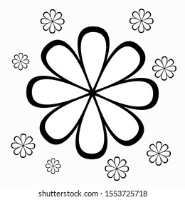 Floral ornament design for wedding invitation