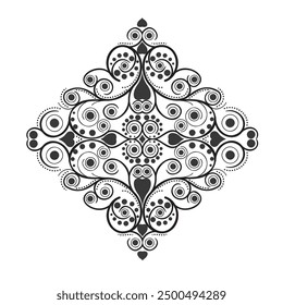 floral ornament divider frame pattern design
