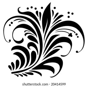 Floral ornament, element for design, vector illustration