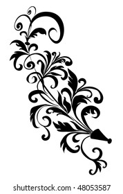 Floral ornament, Element for design, vector illustration