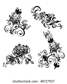 Floral ornament, Element for design, vector illustration