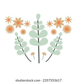 floral ornament flower petal  isolated on white background