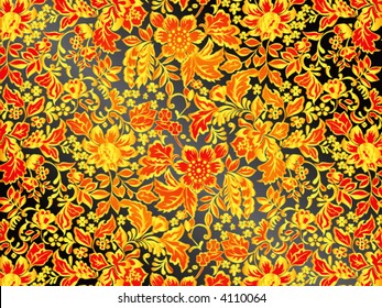 Floral ornament with foliage