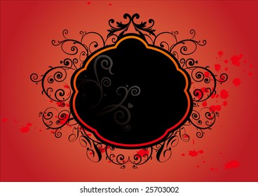floral ornament with a frame.