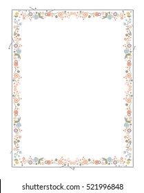 floral ornament frame