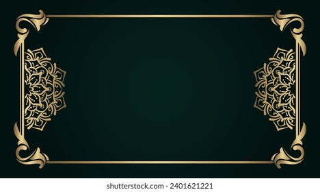 floral ornament frame  and mandala