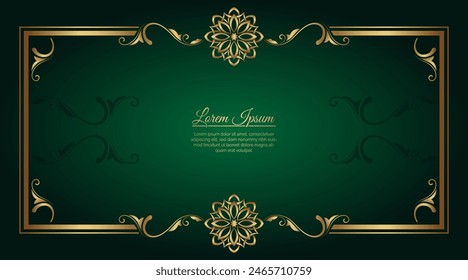 floral ornament frame and mandala