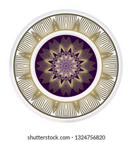 Floral Ornament In Geometric Style. Vector Illustration. Oriental Pattern. Indian, Moroccan, Mystic, Ottoman Motifs. Anti-Stress Therapy Pattern.