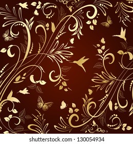 floral ornament gold  for your design