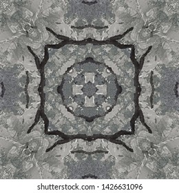 Floral ornament, graphic drawing. Pattern grey vintage style. Business concept. Festive greeting card. Abstract art background. Modern geometric pattern. Festive art backdrop. Creative vector element