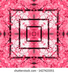 Floral ornament, graphic drawing. Pattern pink vintage style. Business concept. Festive greeting card. Abstract art background. Modern geometric pattern. Festive art backdrop. Creative vector element.