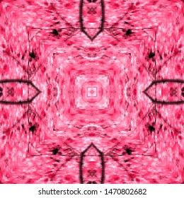 Floral ornament, graphic drawing. Pattern pink vintage style. Grunge texture. Festive greeting card. Abstract art background. Modern geometric pattern. Festive art backdrop. Creative vector element.