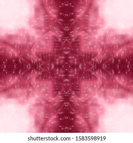 Floral ornament, graphic drawing. Pattern pink vintage style. Grunge texture. Festive greeting card. Abstract art background. Modern symmetric pattern. Festive art backdrop. Creative vector element.