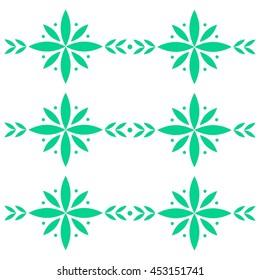 Floral ornament. Green option.