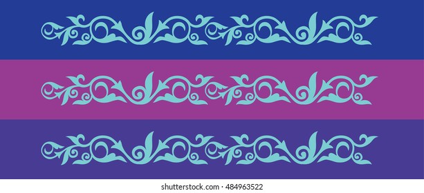 floral ornament. Horizontal floral ornament

