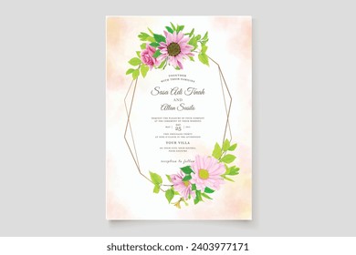 floral ornament invitation card arrangement