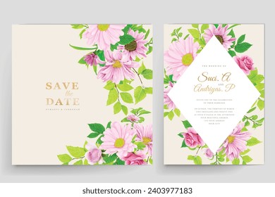 floral ornament invitation card arrangement