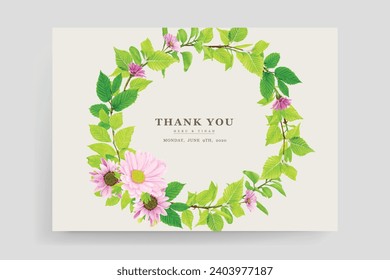 floral ornament invitation card arrangement