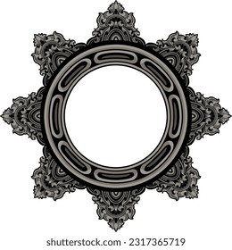 Blumenblattscroll-Retro