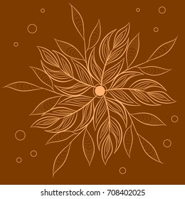 floral ornament leaf vector illustration 
