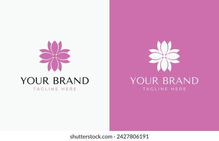 Floral ornament logo and icon set. Abstract beauty flower logo design collection. Flower logo for elegant brabd