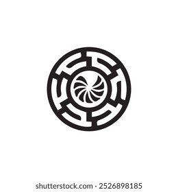 Floral ornament logo and icon set. Abstract beauty flower logo design collection.