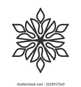 Floral ornament logo template Icon Illustration Brand Identity.Isolated and flat illustration. Vector graphic