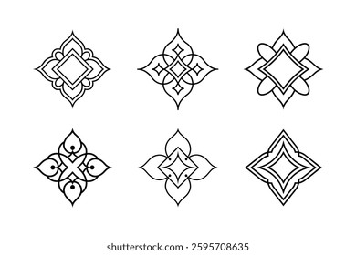 Floral Ornament Logo Vector Art.