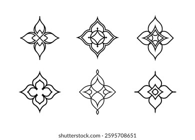 Floral Ornament Logo Vector Art.