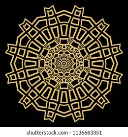 floral ornament mandala, decorative ornament. design for print fabric, tatto. vector