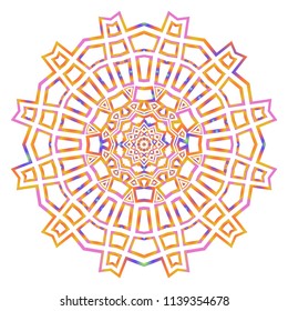 floral ornament mandala, decorative ornament. design for print fabric, tatto. vector