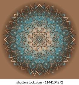 floral ornament mandala, decorative ornament. design for print fabric, tatto. vector