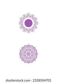 Floral ornament mandalas pattern template