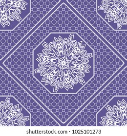 Floral ornament. Modern geometric pattern. Seamless vector illustration. Texture for wallpaper, invitation, decor, fabric. Vector illustration