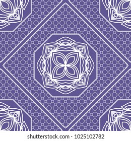 Floral ornament. Modern geometric pattern. Seamless vector illustration. Texture for wallpaper, invitation, decor, fabric. Vector illustration