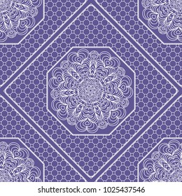 Floral ornament. Modern geometric pattern. Seamless vector illustration. Texture for wallpaper, invitation, decor, fabric. Vector illustration