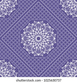 Floral ornament. Modern geometric pattern. Seamless vector illustration. Texture for wallpaper, invitation, decor, fabric. Vector illustration