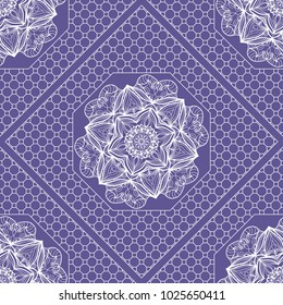 Floral ornament. Modern geometric pattern. Seamless vector illustration. Texture for wallpaper, invitation, decor, fabric. Vector illustration
