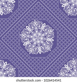 Floral ornament. Modern geometric pattern. Seamless vector illustration. Texture for wallpaper, invitation, decor, fabric. Vector illustration