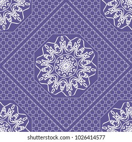 Floral ornament. Modern geometric pattern. Seamless vector illustration. Texture for wallpaper, invitation, decor, fabric. Vector illustration