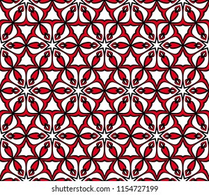 floral ornament. modern geometric pattern. Seamless vector illustration. for interior design, printing, wallpaper, fill pattern.
