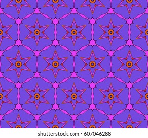 floral ornament. modern geometric pattern. Seamless vector illustration. for interior design, printing, wallpaper, fill pattern. blue, red, color